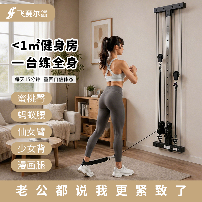 Feisail Home Wall-Mounted Fitness Equipment Multi-Functional Comprehensive Trainer Strength Training High Pull-Down Fly Bird