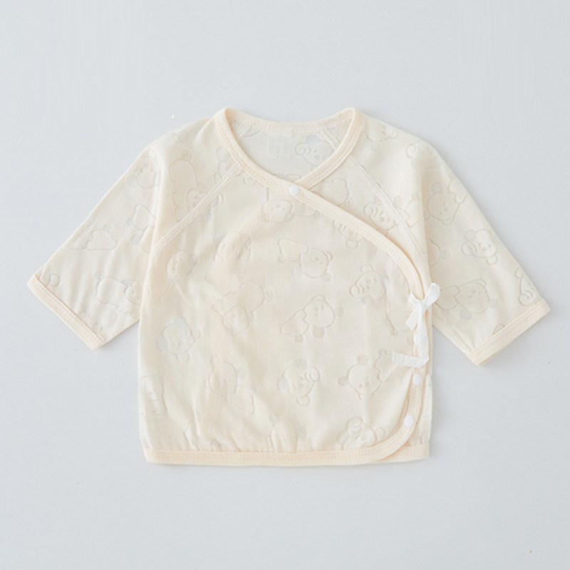 【撤柜专区】品牌专柜烧花工艺新生婴儿和尚服上衣服夏季凉感薄款