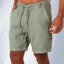 Fashion Mens Linen Shorts Men Summer Cotton Beach Short Men