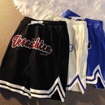 Letter flocking embroidery loose casual shorts womens 2023