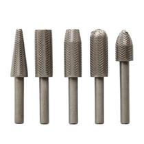 5-piece electric rotary file set embossed steel file soft metal file electric grinding head electric file head 6mm