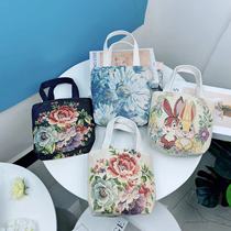 Double-sided embroidery ethnic style storage bag handbag hand carry mobile phone coin purse carry-on bag work small bag