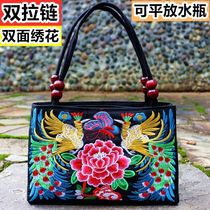 2022 new middle-aged and elderly womens bags ethnic style embroidered bags embroidered canvas small bags shoulder bags womens handbags