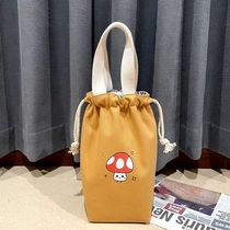New trendy water cup bag portable canvas bucket hand bag small fresh casual small square bag umbrella bag mobile phone bag