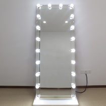 Manufacturer Direct sales Hollywood floor full body mirror aluminum alloy border bedroom with clothing mirror full body with bulb mirror