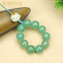 Jinlinzhen selects Aventurine jade milk cyan milk mang color rosary ring buckle to prevent mobile phone charcoal roasted cat claw mobile phone pendant
