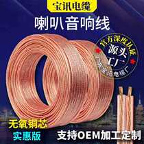 Baoxun factory price oxygen-free copper speaker cable cinema audio cable fever speaker audio cable gold and silver cable 100 meters
