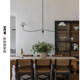 Vc1:1Griffin All-Copper American Retro Villa Dining Room Island Desk Linear Pendant Light Designer Lighting Fixture