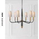 American-Style Vc Living Room Pure Copper Chandelier, Villa Retro Bedroom Dining Room Lamp, Entryway Hallway Staircase Suspended Chandelier