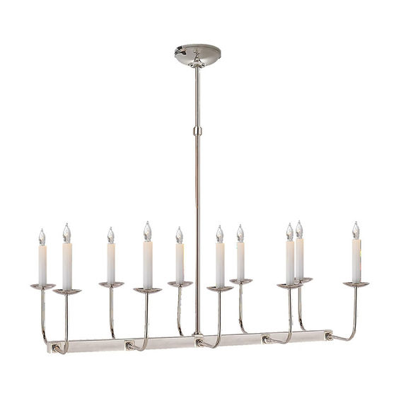 VC1 1-Linear all-copper American retro villa restaurant island designer recommended candle linear chandelier