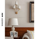 Vc1:1Montreuil All-Copper American-Style Simple Retro Villa Living Room Bedroom Hallway Staircase Wall Lamp