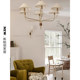 American Style Vc1:1 Vintage Restaurant All-Copper Chandelier, Simple and Creative, Suitable for Villa Open-Space Bedroom and Living Room, Light French-Style Main Light