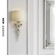 Vc1:1Claret American Retro Bedroom Bedside Wall Lamp Corridor Hallway Stairwell Bathroom Designer Lamp
