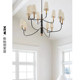 American-Style Vc Living Room Pure Copper Chandelier, Villa Retro Bedroom Dining Room Lamp, Entryway Hallway Staircase Suspended Chandelier