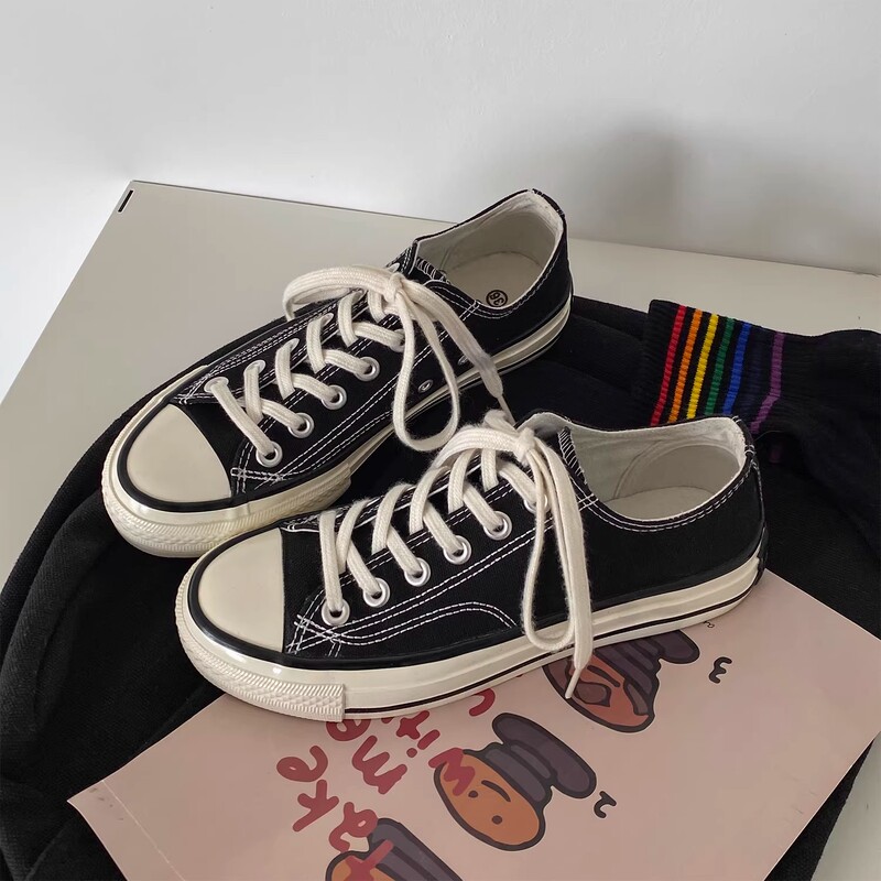 Allstar Converse Black Low-Top Canvas Shoes for Women, Versatile Shoes for Women, 2025 New Sneakers for Women, Ins Trendy Shoes