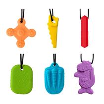 Gem Silicone Teethers Crystal Chew Necklace Sensory Pandent