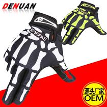 Skull full finger gloves cycling warm gloves cycling sports outdoor long finger gloves