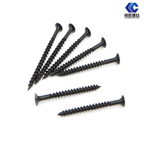 Selling coarse thread countersunk head fast thread self-tapping screws flat head cross self-tapping wood screws dry wall nails black quick thread