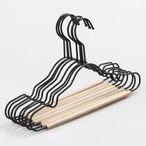 Beimachis new Nordic iron beech wood light luxury wide shoulder clothes hanger solid wood baby clothes hanger small and medium-sized childrens wardrobe coat support