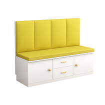Card seat restaurant home solid wood sofa bench shopping mall locker soft package card seat small apartment sofa storage balcony cabinet