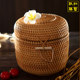 Sufa 7 cakes in rattan seven-box tea can, Pu'er tea bucket jewelry, jewelry cake storage bucket, Qiu Teng