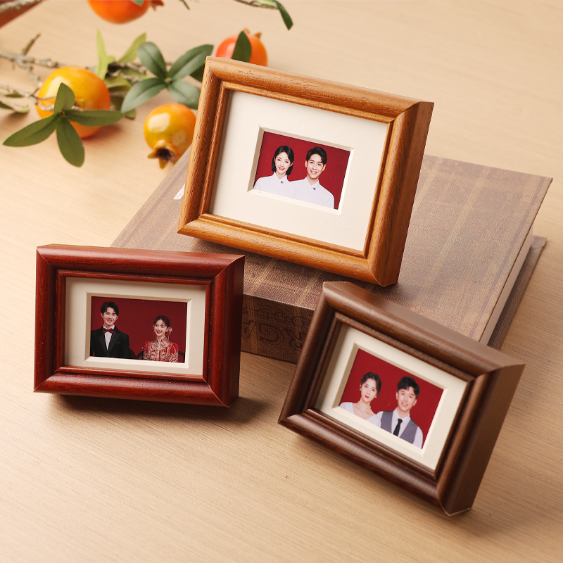 Haima Body Wedding Photo Frame 2inch Registration Id Photo Mini Display Stand High-End Couple Wedding Dress Photo Frame 6inch