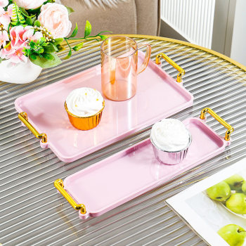 Light luxury high-end tea tray rectangular tray for household use