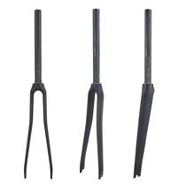 Unlabeled full carbon fiber road bike front fork bicycle dead fly front fork 3K carbon pattern hard fork bicycle accessories 28 6