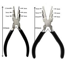 Round nose pliers Taiwan GT stainless steel pliers six-section pliers rolling needle groove winding beaded rope handmade set jewelry