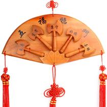 Peach wood ax five blessings living room home decoration pendant ax pendant