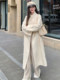 Song Yi's Same Style Cashmere Coat, Mid-Length, 2025 Autumn and Winter New Style, Simple and High-End Double-Sided Woolen Coat for Women