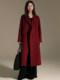 New Chinese style Ancora red cashmere coat jacket 2024 autumn and winter new style plate buckle double-sided woolen high-end coat for women