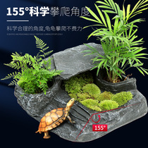 Aquarium turtle tank climbing basking platform simulated stone avoidance hole turtle cave turtle platform landscaping plant micro-landscape ornaments