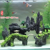 Aquarium landscaping accessories resin simulation rockery fish tank aquarium decoration water landscape artificial mountain simulation rockery