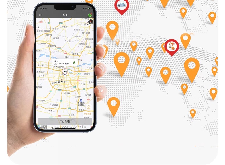 Dual-System Universal Global Positioning Device Gps for Cars, Trucks, and Motorcycles, Anti-Theft and Anti-Loss Device with Magnetic Attachment and Long Battery Life