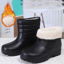 Men Snow Boots Waterproof Winter Warm Fur Men Shoes Platform