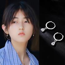 S925 sterling silver Zhang Zifengs same style water drop circle earrings retro light luxury style girls earrings