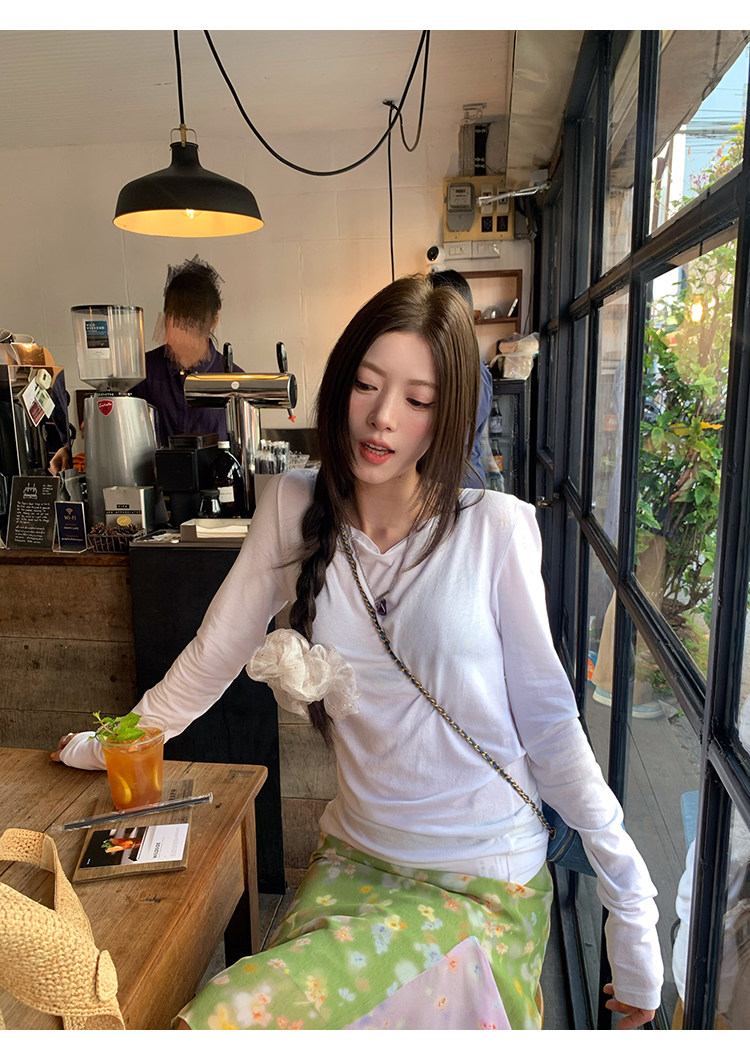 牙套大汪 【Облачная карамель】 Солнцезащитная футболка с капюшоном и длинными рукавами