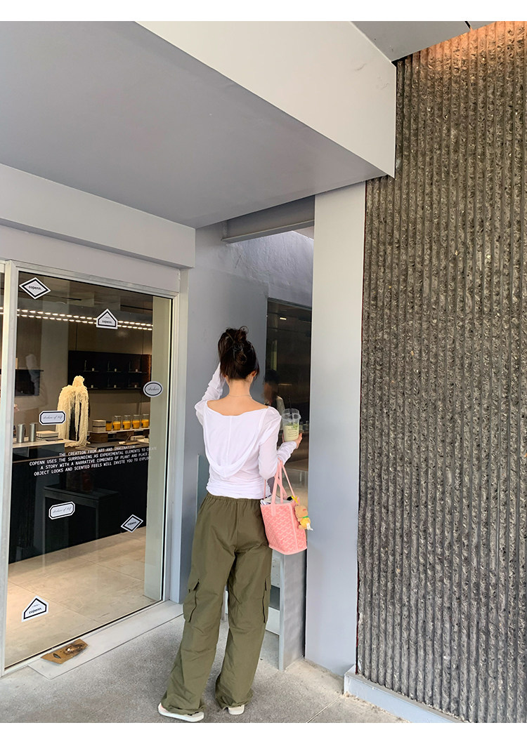 牙套大汪 【Бунтарский квартал】 брюки карго с низкой посадкой, кулиской и большими карманами