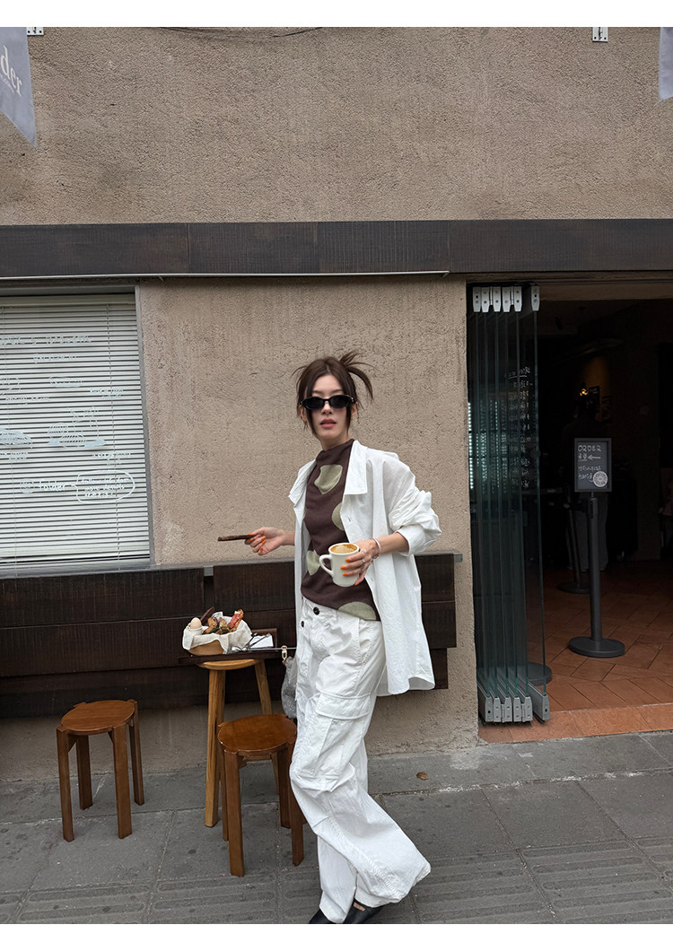 牙套大汪 【工装世家】 Многокарманные рабочие брюки в американском стиле свободного кроя с эффектом стирки