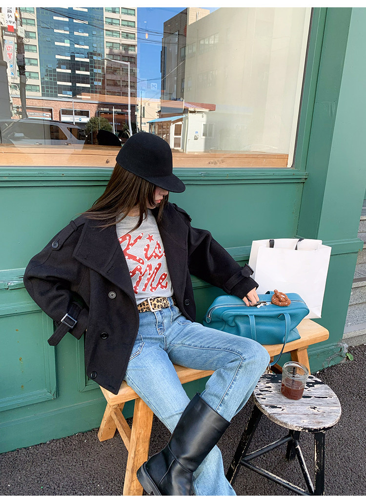 牙套大汪【kissme】Женская хлопковая футболка с рождественским красным принтом в американском ретро стиле