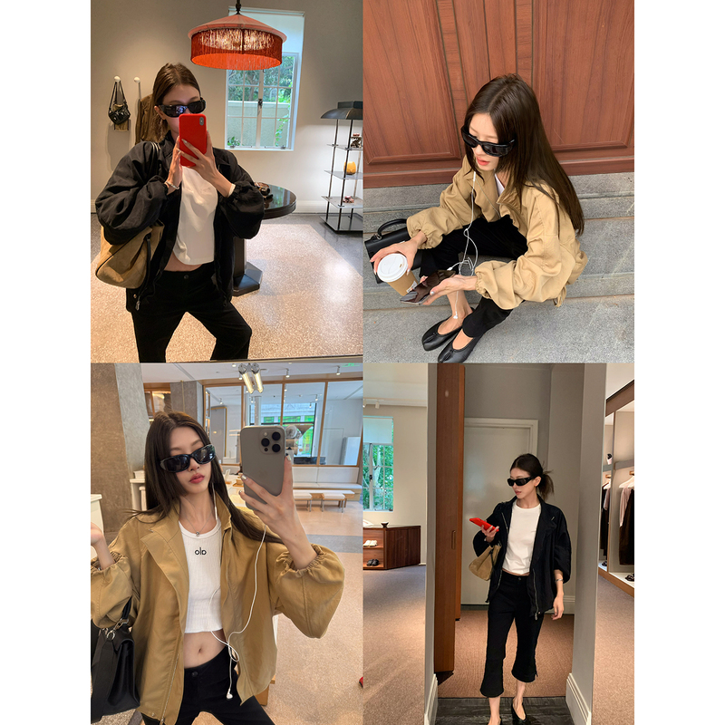 Braces Big Wang [Twisted Kendall Jacket] Short Workwear Jacket Women's Loose Drop Shoulder Coat Casual Top