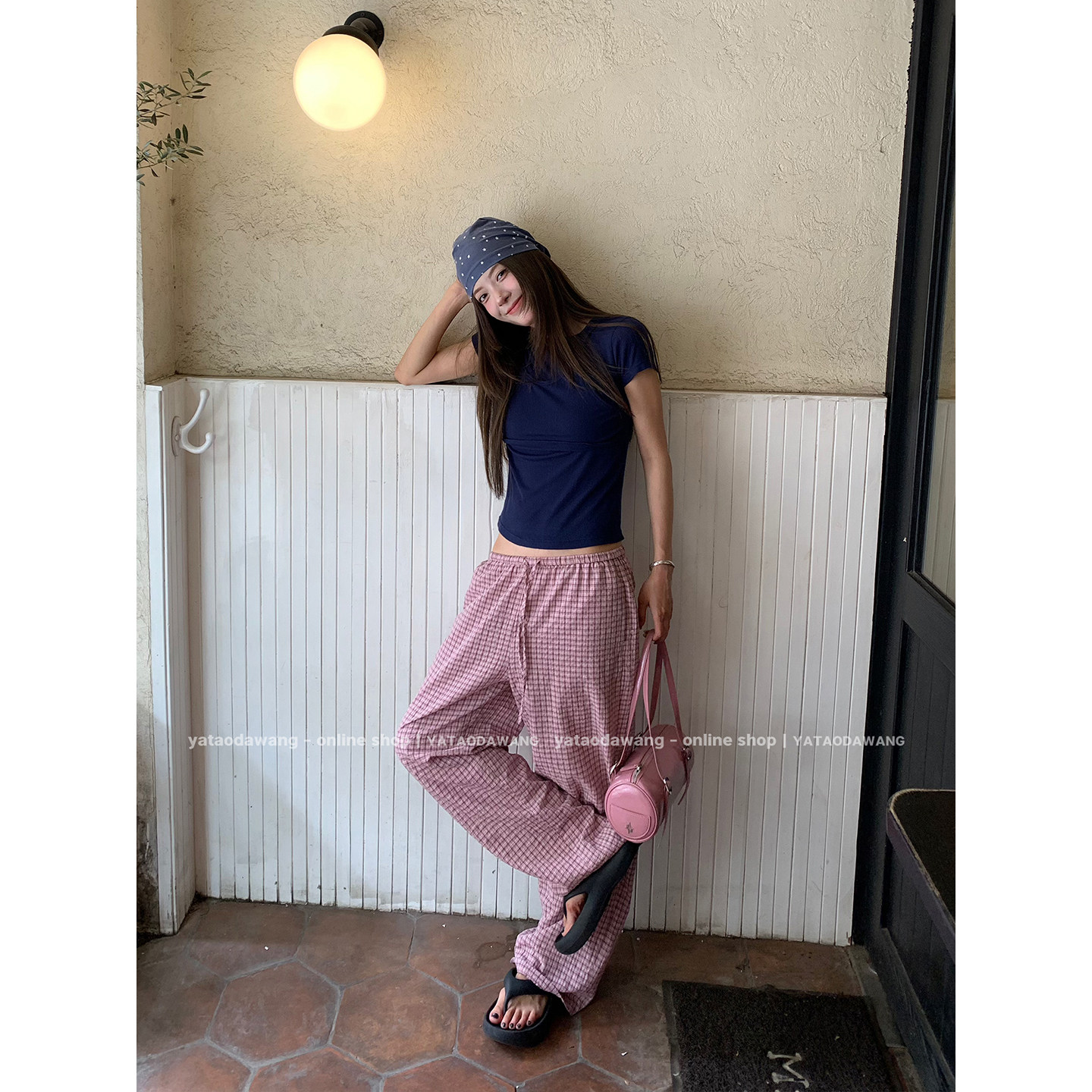 牙套大汪 Стильный комплект из двух предметов с майкой в корейском стиле