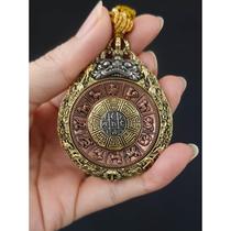 Purple Lotus Tibetan Nepalese Crafts Nepalese Tara Pure Copper Pendant Handmade Handlebar Car Pendant