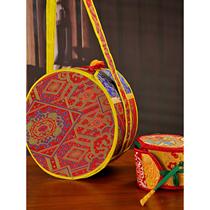 Nepalese Tibetan Tantric tambourine Gabala Dharma drum belt drumstick Buddhist instrument drum accessories drum ball bag