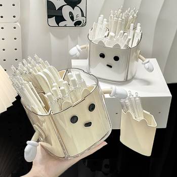 Door desk pen holder rotating and detachable large capacity desk modification desk stationery mark pen storage box
