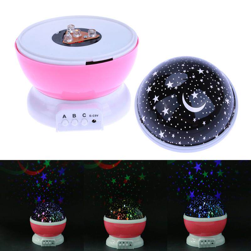 лампа led rotating night light projector starry sky star maste House music beauty home