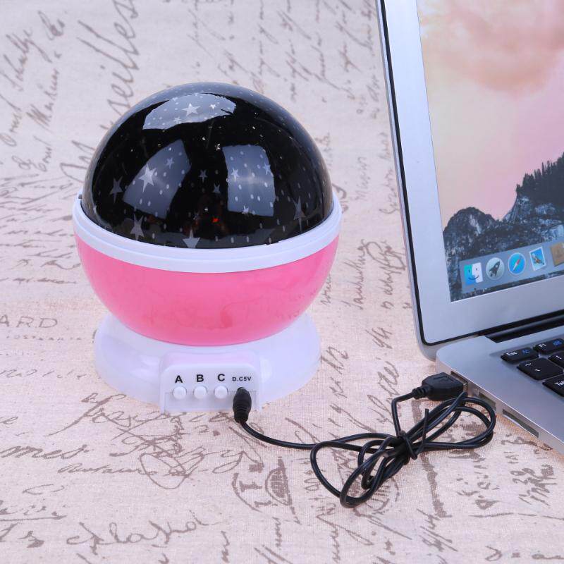 лампа led rotating night light projector starry sky star maste House music beauty home