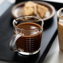 Double-mouth glass measuring cup engraved with milk small milk cup coffee shot espresso VEV shrink measuring cup ounce cup 7