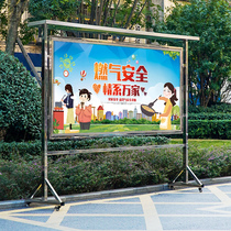 Stainless steel publicity board new movable display rack poster rack KT display board school outdoor bulletin board billboard